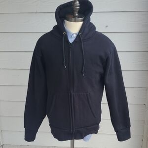 CAMBER‎ Black Heavyweight Cotton Blend USA Mens L Sweater Hoodie Sweatshirt VTG